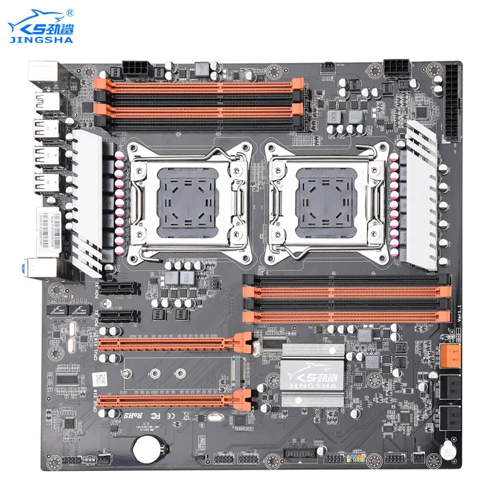 Комплект материнской платы X79 Dual LGA 2011 2 шт. процессор Xeon E5 2640 50 ГГц 8*8 ГБ 1600 МГц