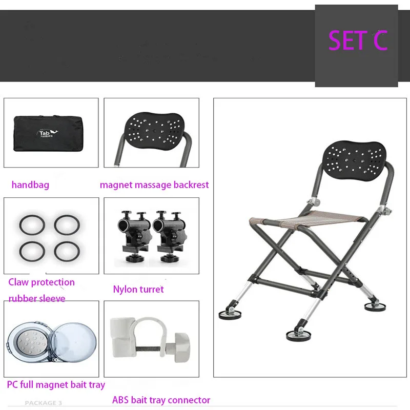 

New Loading 150kg Folding Chair Portable Comfortable Lying Fishing Box Light Multi-Purpose Beach Chairs