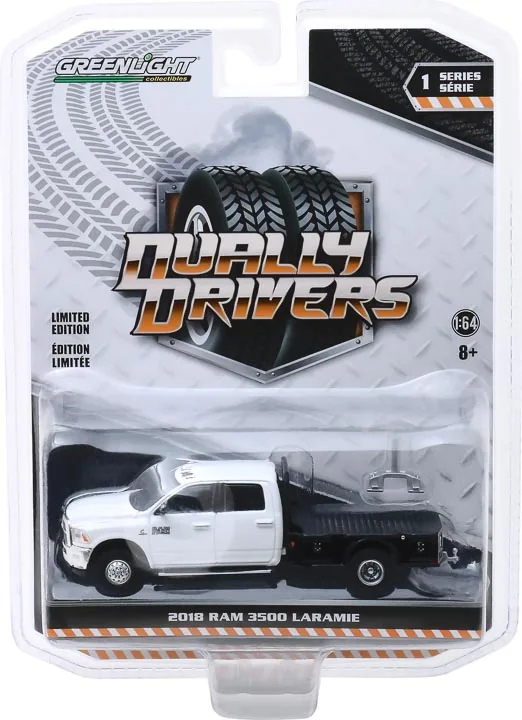 GreenLight 1:64 2018 Ram 3500 Dually планшетный белый сплав модель автомобиля металлические