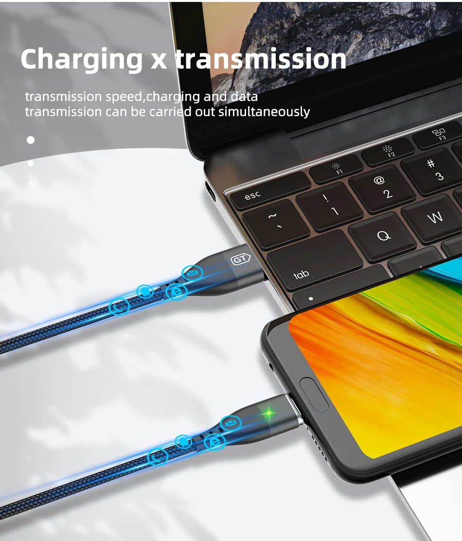 GTWIN 3A Магнитный USB кабель для быстрой зарядки Micro магнит type C шнур для samsung S10 S9 S8 разъем s7 s6 Зарядное устройство USB шнур