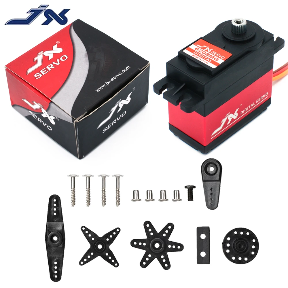 

Металлическая Шестерня JX PDI-6208MG, 4,8-6,0 в, 8 кг, высокопроизводительный цифровой стандартный сервопривод для 1/10 радиоуправляемого дрифтового а...