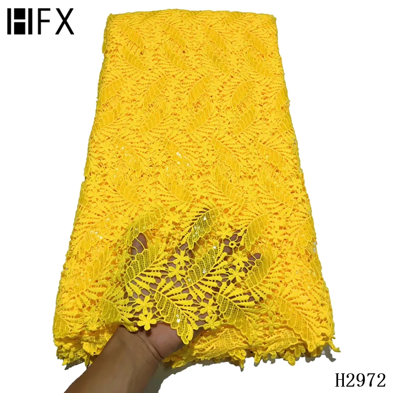 HFX жженая оранжевая африканская кружевная ткань tissu dentelle страз perle гипюровая кружевная ткань высокого качества женское платье H2972