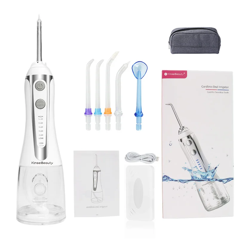 

Water Flosser Cordless Dental Oral Irrigator 300ML Portable USB Rechargeable IPX7 Waterproof 5 Modes Water Thread forTeeth