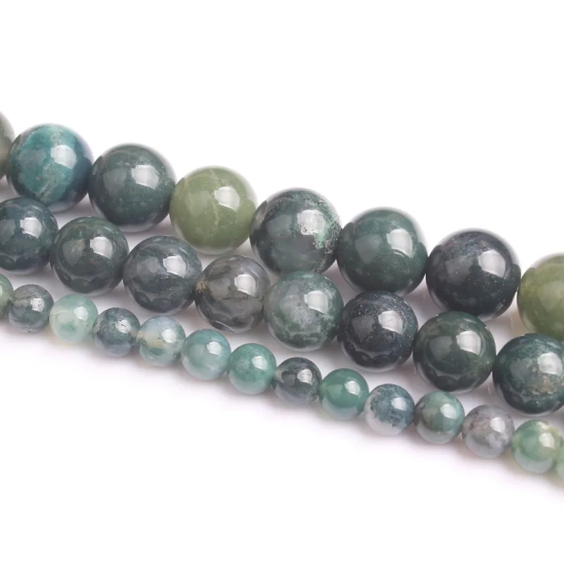 Модные натуральные ювелирные изделия Lan Li зеленые водные Агаты камни бусины