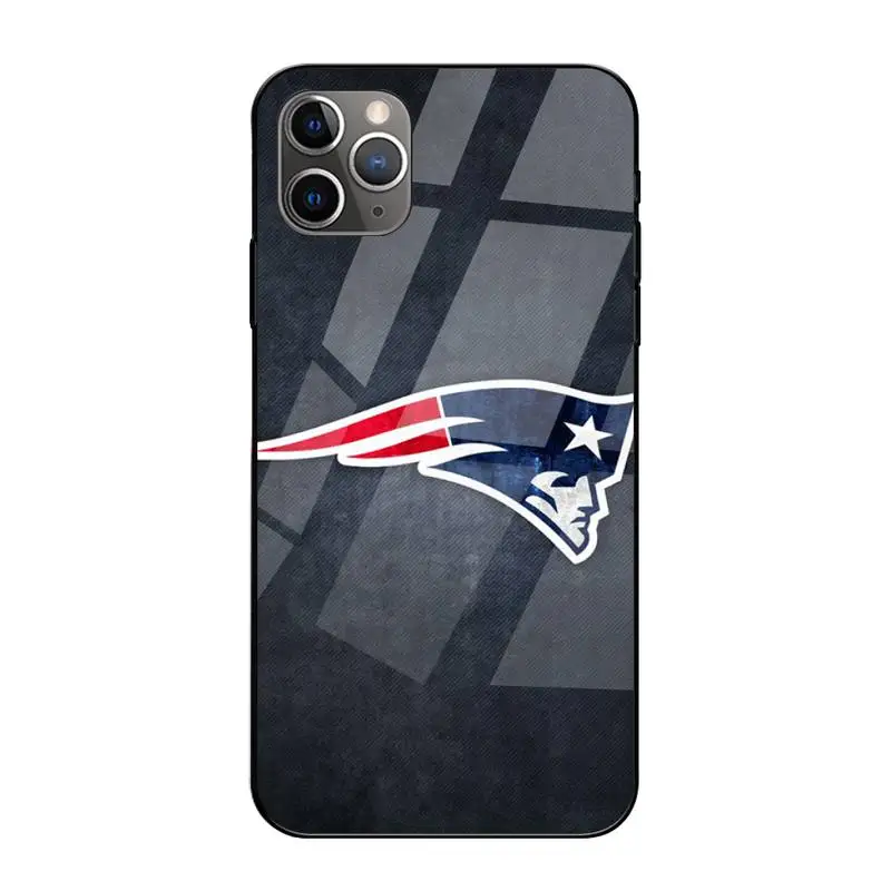 

New England Patriots Phone Case Tempered Glass For Iphone6plus 6S 7 7plus 8 X XS XSmax XR 11 12 Pro Max 12mini