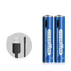 2 шт. новый оригинальный 1,5 в USB AAA аккумуляторная батарея 1000mwh USB перезаряжаемая литиевая батарея с микро USB кабелем Быстрая зарядка