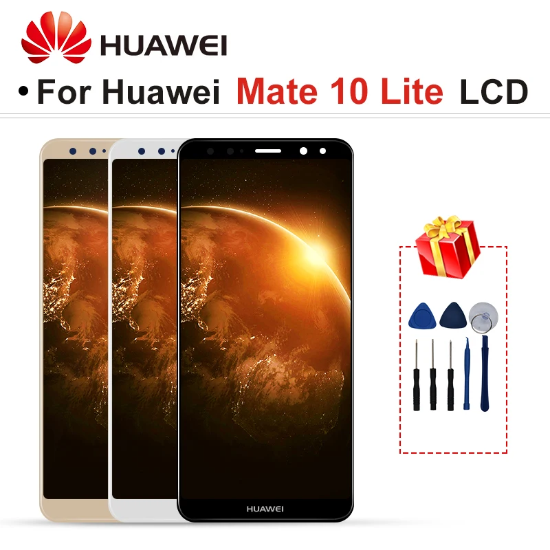 

Для HUAWEI Mate 10 Lite RNE-L01 RNE-L02 RNE-L03 RNE-L21 ЖК-дисплей сенсорный экран дигитайзер Запасные части для Nova 2i экран
