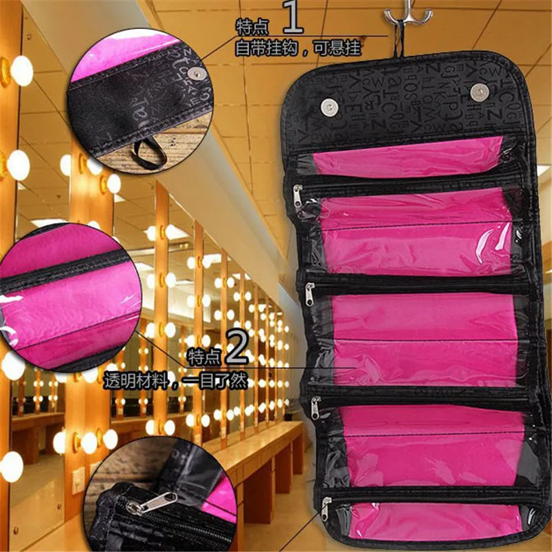 Женская сумка для макияжа туалетных принадлежностей косметичка чехол переноски