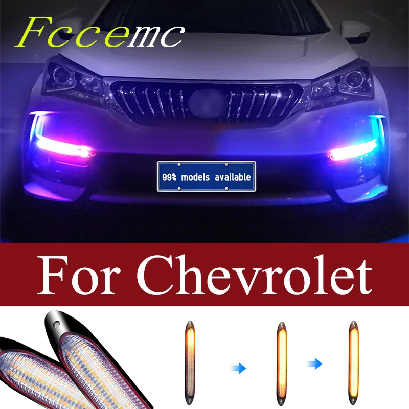 

2pcs LED DRL Daytime Running Lamp Headlight Strips For Chevrolet Cruze Captiva Aveo Orlando Trax Lacetti Spark Niva Epica Sonic