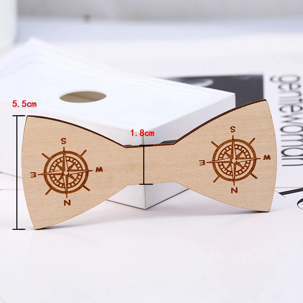 Новый деревянный галстук-бабочка с цветочным рисунком для мужчин свадебного