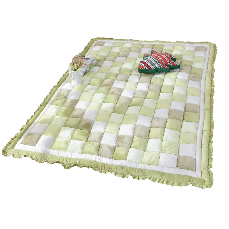 luxury korean thick carpet soft pp cotton mattress kids crawling mat tatami floor mat living room carpets cloakroom area rugs free global shipping