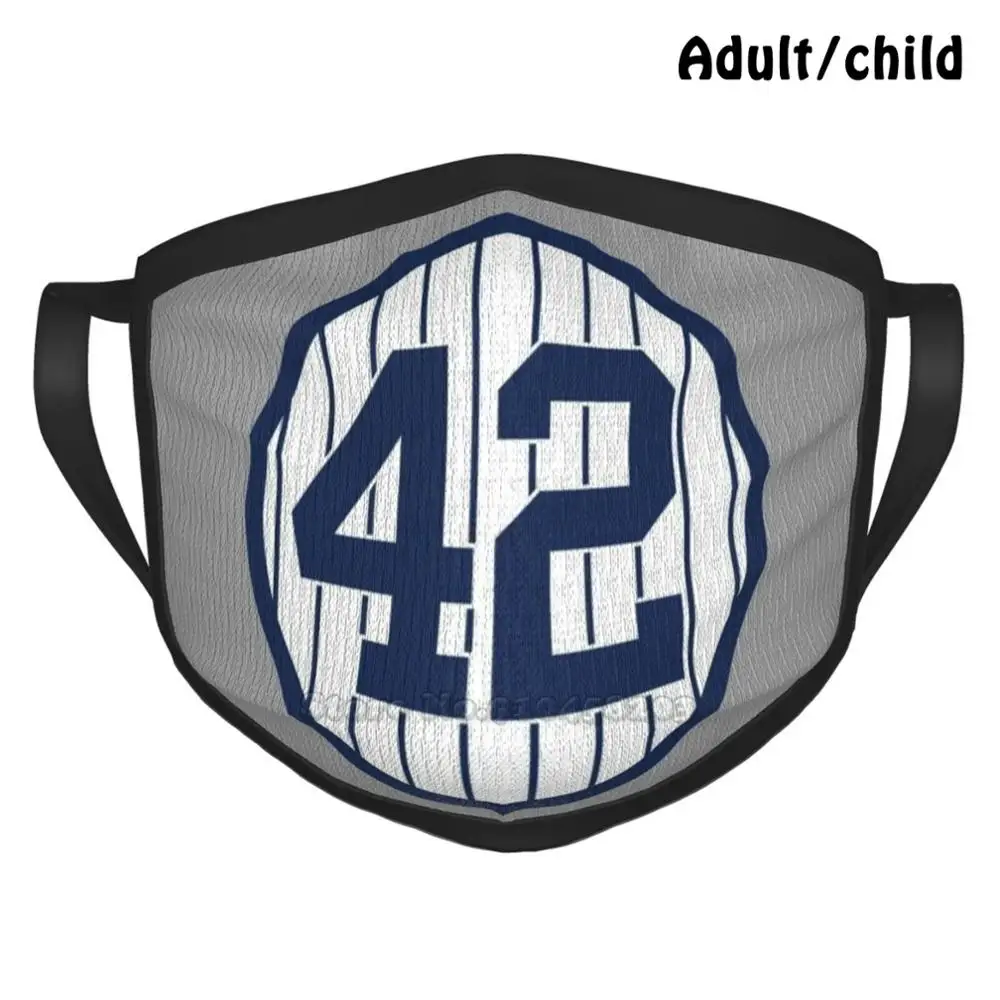 Мариано Ривера #42 Джерси с номером Pm2.5 Пылезащитная многоразовая маска для лица
