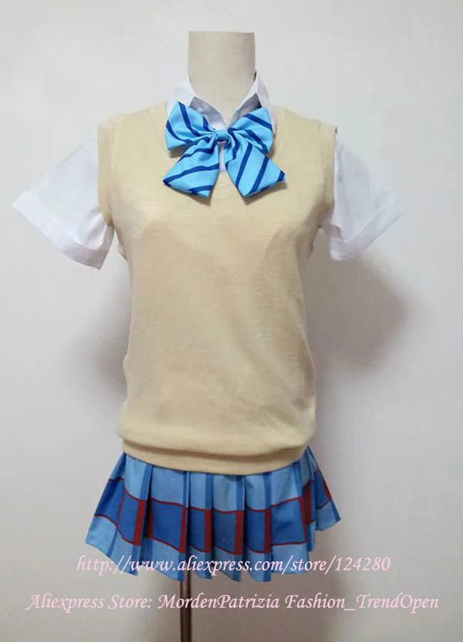 Аниме Lovelive! Костюм минами Кодори свитеры жилет живая девушка школьная форма