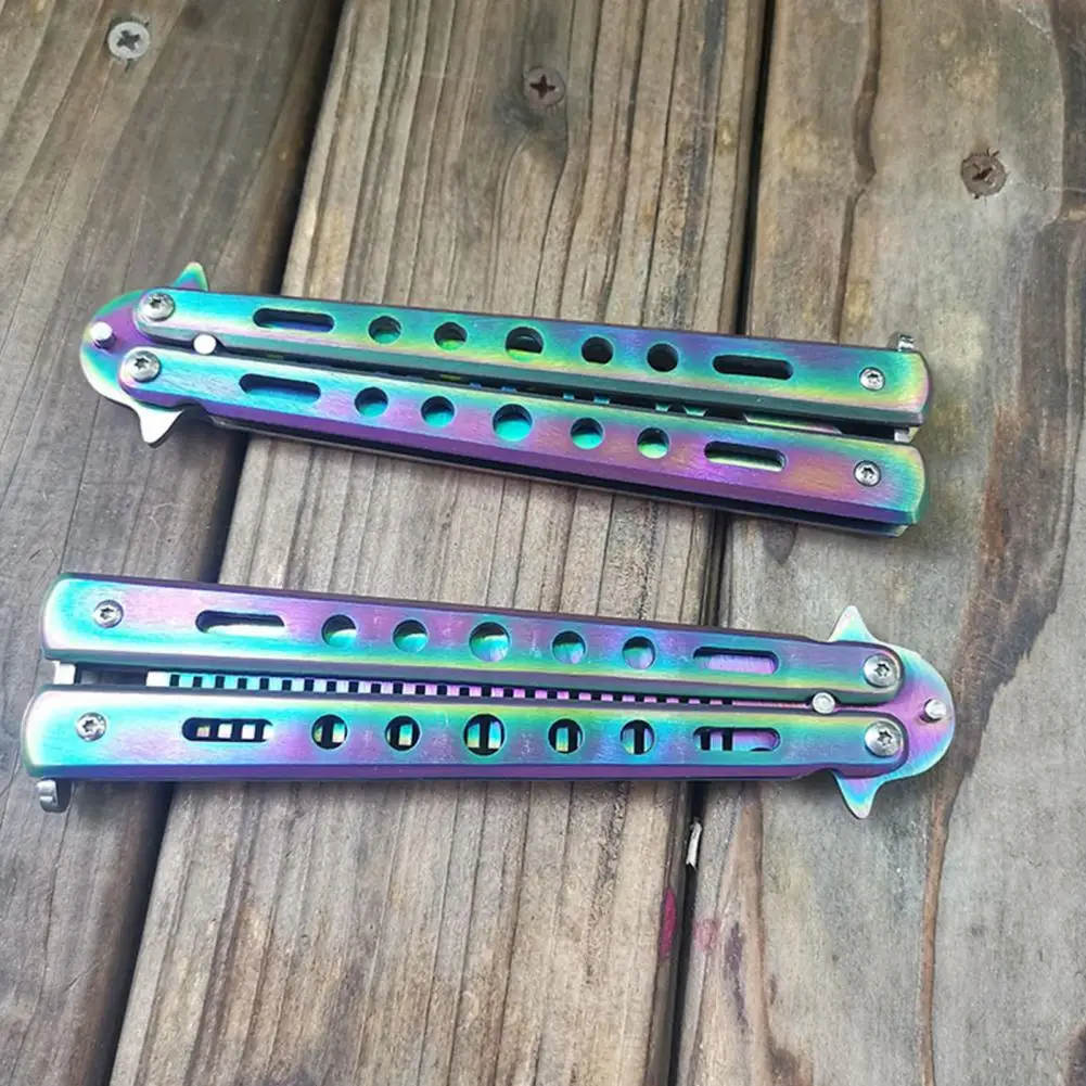 Складной тренировочный нож камуфляжный нож-бабочка из нержавеющей стали без