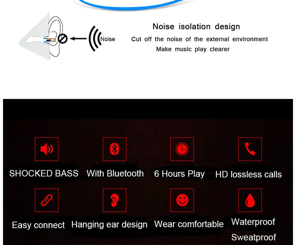 Roreta K98, беспроводные наушники, Bluetooth наушники, спортивные, для бега, беспроводная, стерео, Bluetooth гарнитура с micr для Android IOS