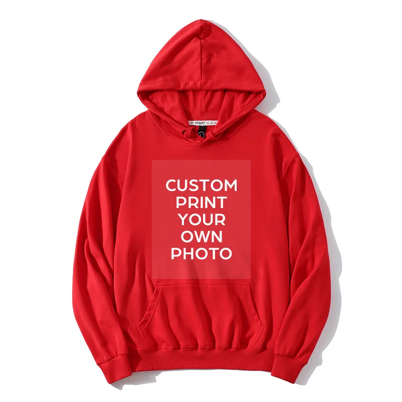 Custom Made Hoodies For Group Team Printied With Your Own Band Artwork Photo Men Women's Casual Street Wear Male Sweatshirt Tops | Мужская