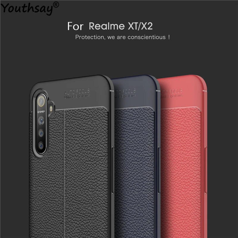 for oppo realme xt case shockproof luxury leather silicone anti knock case for oppo realme xt x50 6 5 cover for oppo realme xt free global shipping