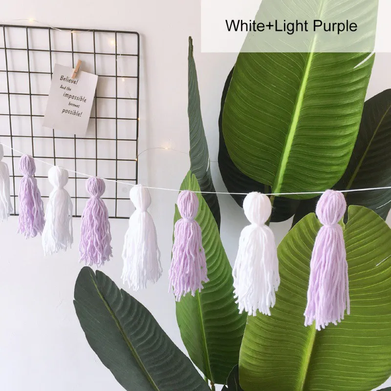Скандинавская шерстяная нить INS настенные Подвесные Украшения ручной работы