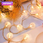 СВЕТОДИОДНАЯ Гирлянда AIFENG, Сказочная лампа с пузырьками и шариками, праздничное освещение, гирлянда с USB-разъемом, внутреннее рождественское и Свадебное украшение