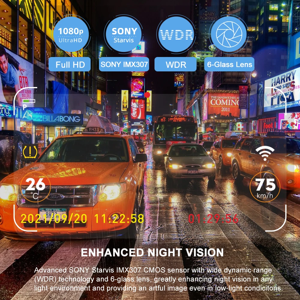 Двойная камера передний и задний мотоциклетный видеорегистратор F9D с TPMS SONY Starvis 4 0