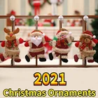 Новогодние и рождественские украшения сделай сам, рождественский подарок, Санта-Клаус, снеговик, дерево, подвеска, подвеска, украшения для дома, Рождество, 2021