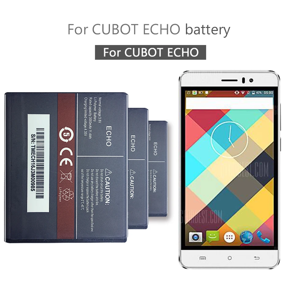 

Mobile Phone Battery For CUBOT ECHO 3000mAh Battery