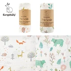 Kangobaby # мягкий #2 шт. набор 100% хлопок детское муслиновое одеяльце для новорожденных одеяла коляска крышка ванны марли младенческой Обёрточная бумага