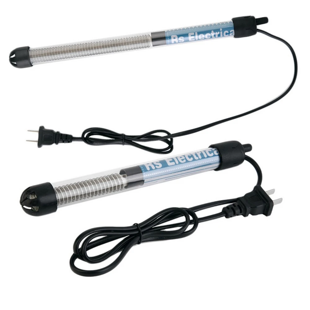 

110v-220v Adjustable Temperature Thermostat Heater Rod 25W/ 50W/ 100W/ 200W/ 300W Submersible Aquarium Fish Tank Water Heat