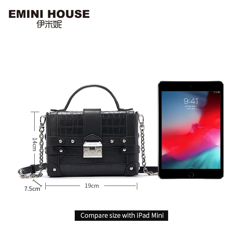 EMINI HOUSE сумка из натуральной кожи с крокодиловым узором роскошные сумки женские