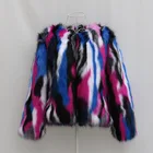 Женская короткая куртка из искусственного меха, приталенная куртка большого размера из искусственного меха, K1287, разные цвета, 9Xl, Осень-зима
