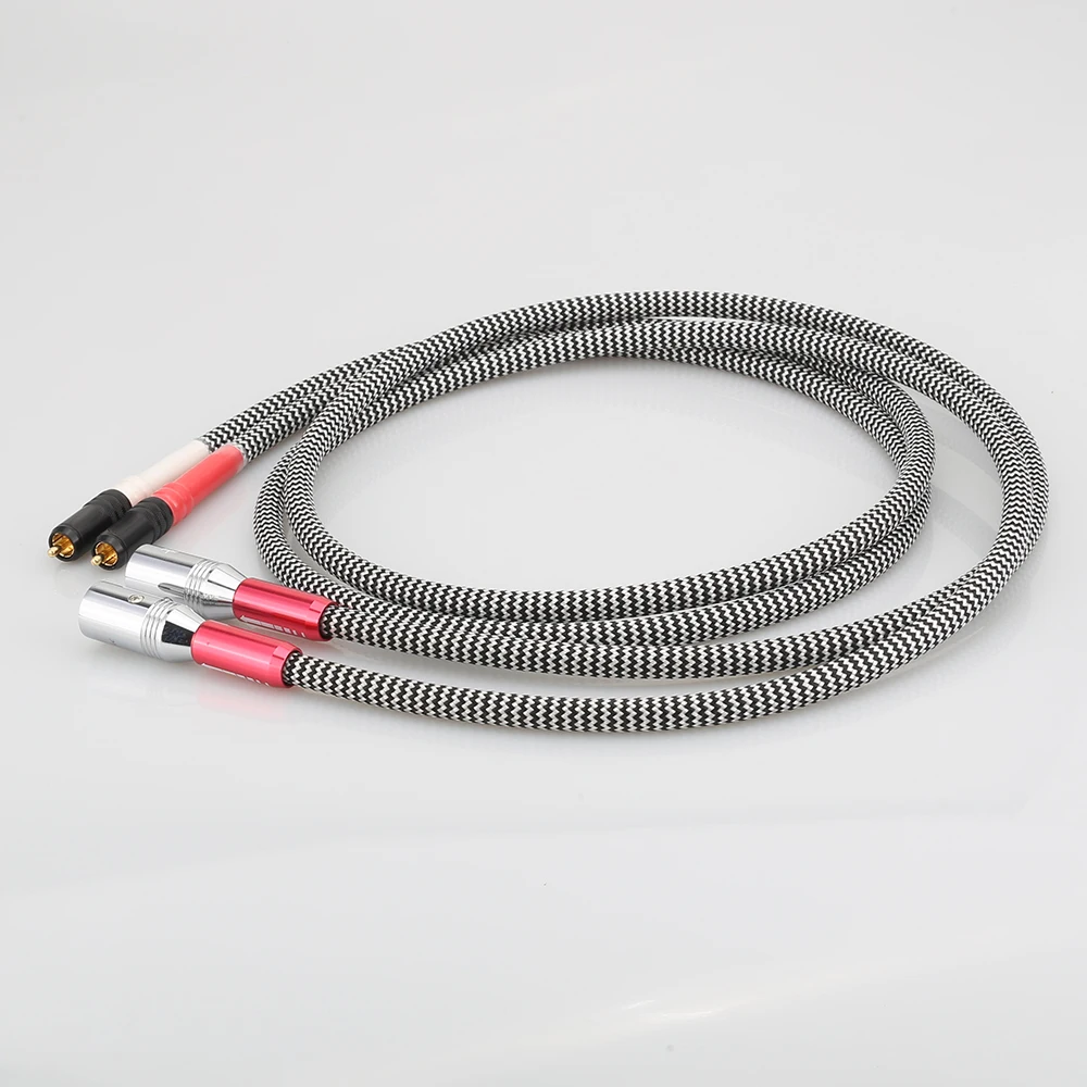 Hifi посеребренный аудио кабель 2 RCA штекер XLR HIFI 3 Pin Мужской аудиофил|2 rca male|audio cable