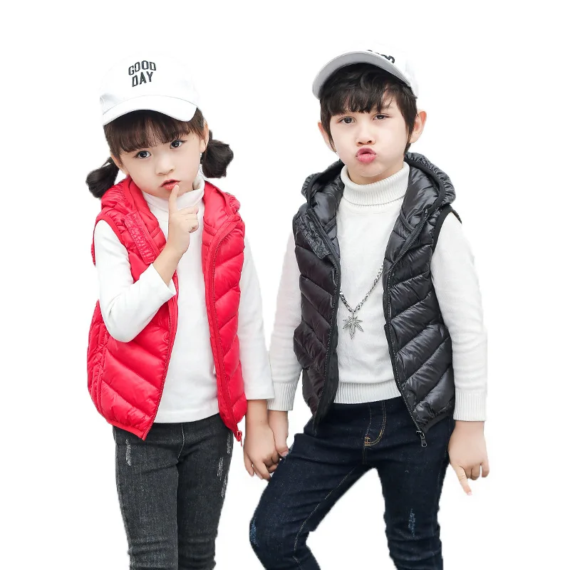 Новинка 2019 года зимняя одежда для детей Детский пуховый жилет светильник куртка