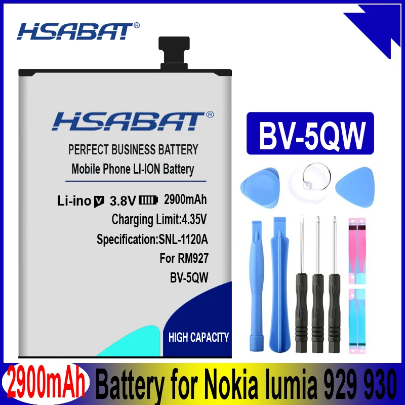 Новое поступление аккумулятор HSABAT 2900 мАч для Nokia lumia 929 930 RM927|battery for nokia|battery forbatteries