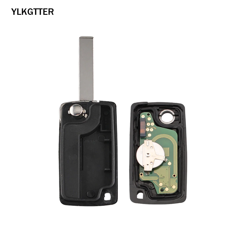YLKGTTER 433MHz ASK Remote Key Fit for Peugeot 407 308 307 208 207 Partner with Keyless Entry Transponder ID46/PCF7941 Chip | Автомобили и