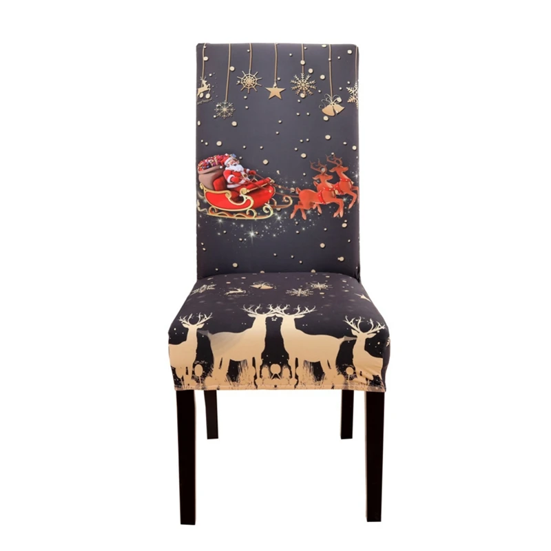 Рождественский стул с милым рисунком Санта Клауса чехол для спинки стула