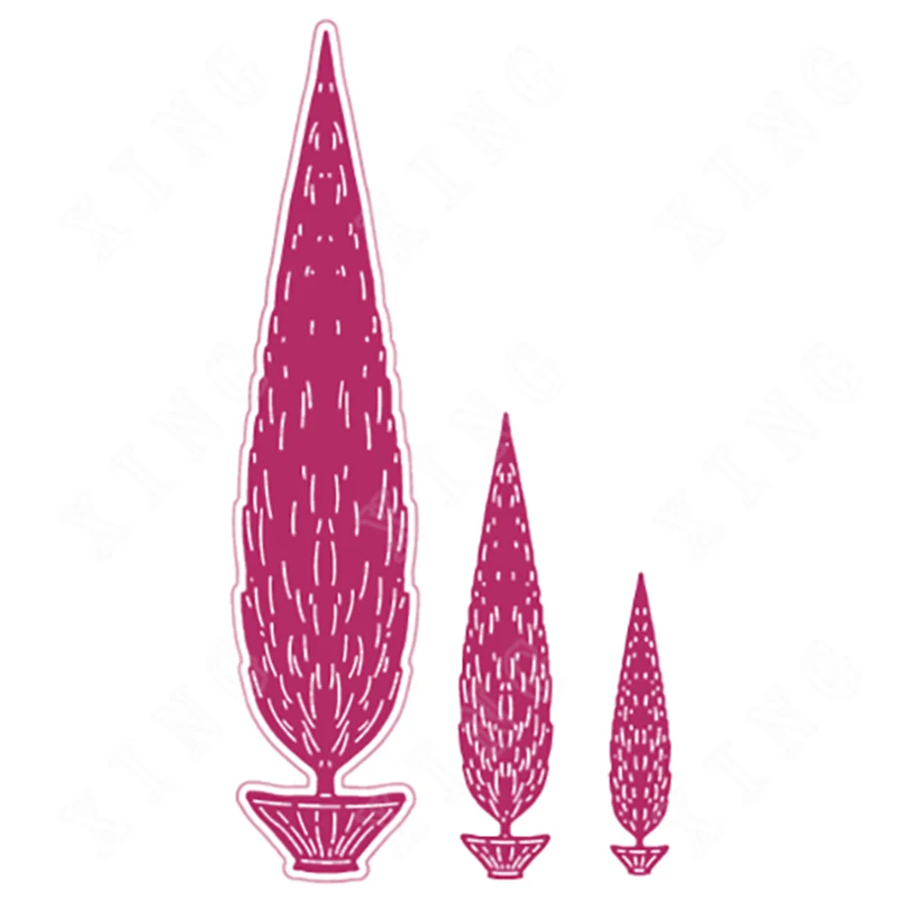 

New In The Courtyard Collection Cypress Tree Metal Cutting Dies Diy Crafts Scrapbooking Album Diary Decoration Embossing Folders