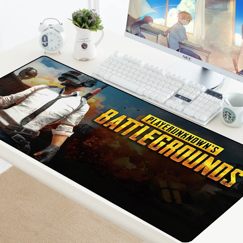 Скоростной игровой коврик для мыши PUBG большого размера для ПК, компьютера, геймера, коврик для мыши, клавиатура, коврики для мыши с замком, коврик для ноутбука, большой коврик для мыши