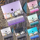 Чехол Redlai для MacBook Air Pro Retina 11, 12, 13, 15, 16 дюймов, сенсорная панель 2020, A2337, A2338, A2179, A1466, семейство кошек, жесткий пластиковый чехол