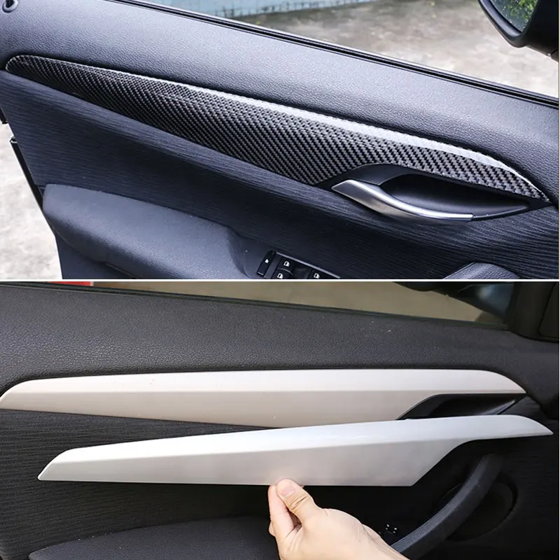 Стильная наклейка на панель автомобильной двери окна из углеродного волокна