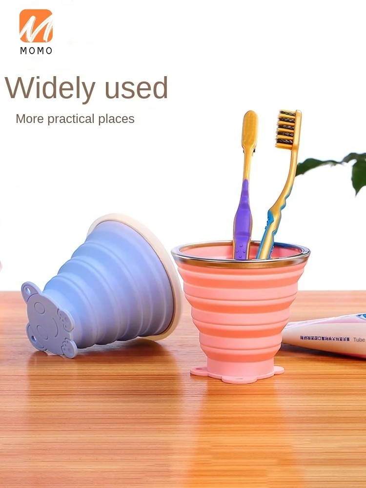 

Foldable Water Cup Portable Cup Gargle Cup Adjustable Cup Silicone Travel Folding Cup Travel Que Bottle Outdoor