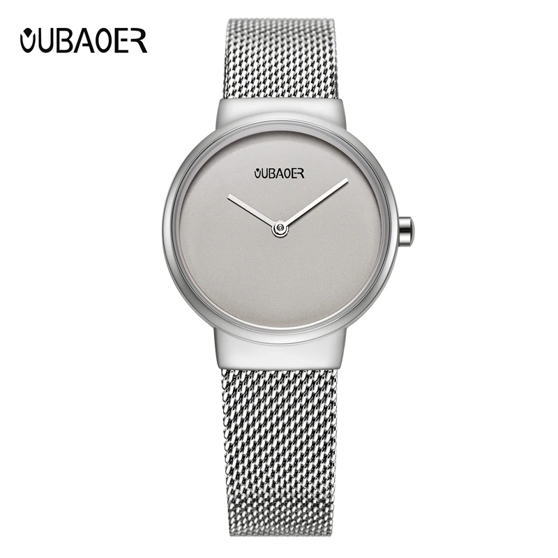 Часы Reloj pareja OUBAOER для пар Роскошные Кварцевые часы из нержавеющей стали мужчин и