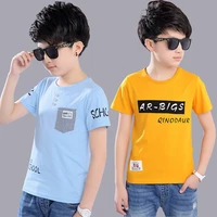 summer t shirt for boys cartoon letter tops tees 4 5 6 7 8 9 10 11 12 13 14 15 years kids clothes teens boy childrens t shirt