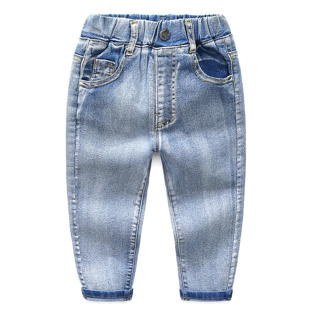 New 2020 Kids Fashion Solid Jeans Long Trousers Pants Boys Classic Denim Pants Baby Jeans Autumn Winter Clothing for 2-8 Years