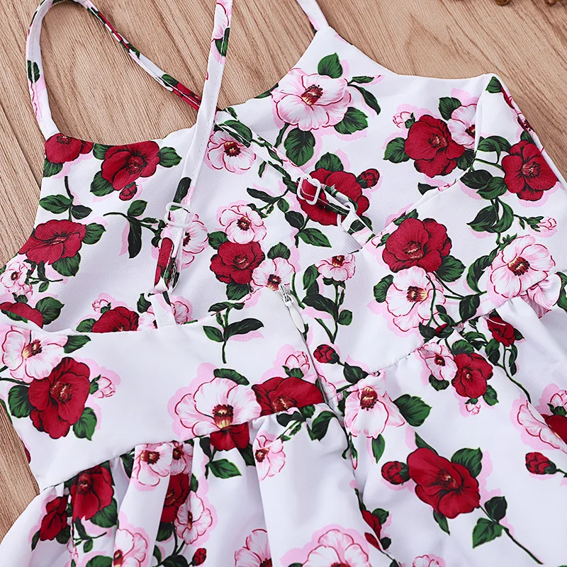 Lovely Princess Dress Sleeveless Backless Floral Vestidos Baby Girl Clothes Summer Wholesale Lots Bulk | Детская одежда и обувь
