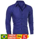 Мужская хлопковая рубашка с длинным рукавом, белая или черная однотонная приталенная деловая повседневная классическая рубашка, новинка 2021