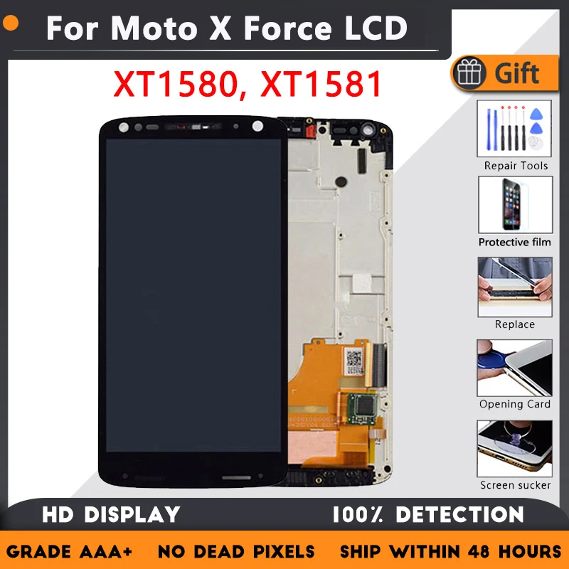 

5.4'' LCD For Motorola Moto X Force LCD Display Touch Screen Digitizer Frame Assembly For Motorola Moto X Force XT1580 LCD