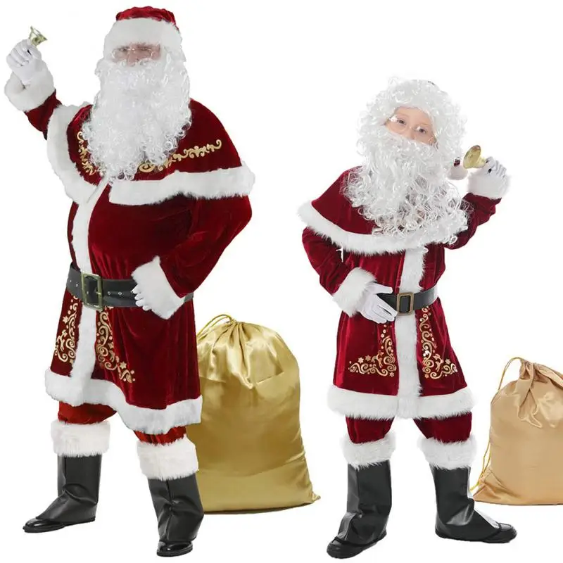 

Santa Claus Suit Adult Christmas Costumes Cosplay Christmas Costume Santa Claus Performance Costumes Party Family CostumeHoliday