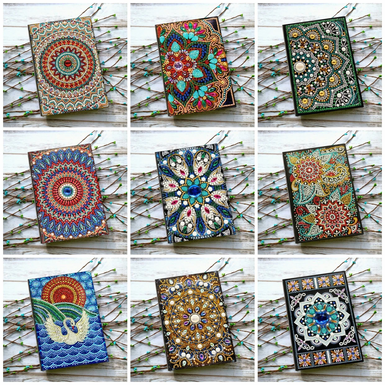 Дневник AZQSD A5 алмазная живопись мандала мозаика блокнот особой формы сделай сам