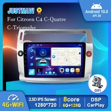 8G 128G Newest Android 10 Car Radio Video Player For Citroen C4 C-Quatre C-Triomphe 2008-2011 Auto BT GPS Stereo Carplay No DVD