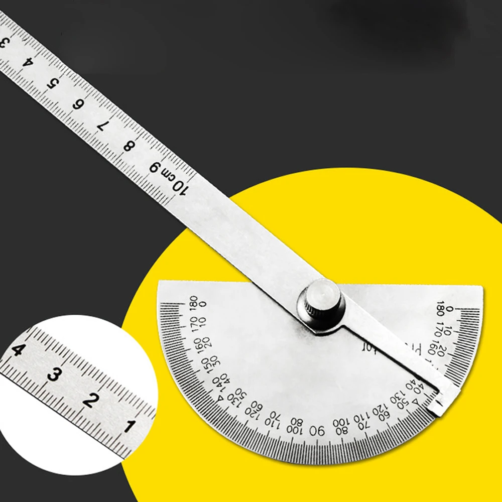 DIY Нержавеющая сталь 180 градусов транспортир Angle Finder измерительная линейка